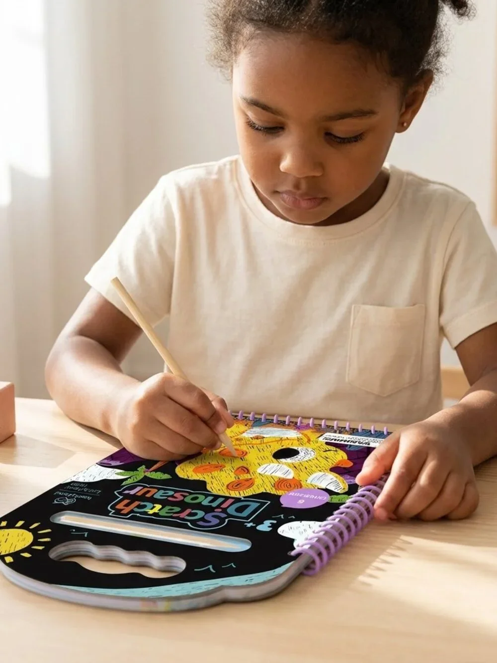 NEW Tookyland Dinosaur Scratch Art Book Montessori Kids Activity Travel Toy Gift